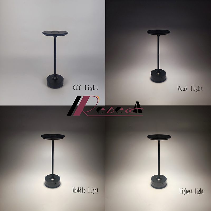 Cordless Restaurant  Battery Table Lamp Modern Gold Led Bedside Rechargeable Desk Lamps