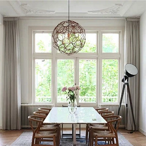 Modern nordic lighting fixtures stainless steel metal ball gold geometric pendant lamp chandelier