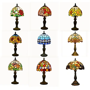 Rebecca High Quality Antique Stained Glass Tiffany Table Lamp Modern Desk Lamps