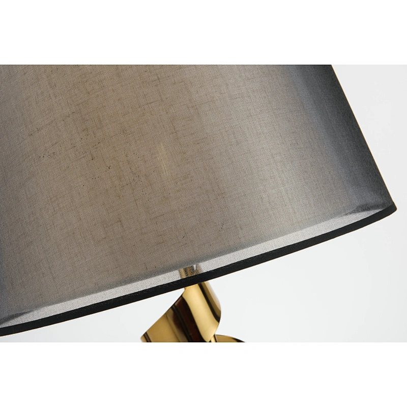 Simple Living Room Decoration Ribbon Marble Desk Lamp Creative Study Wrought Iron Bedroom Bedside Desk Lamp