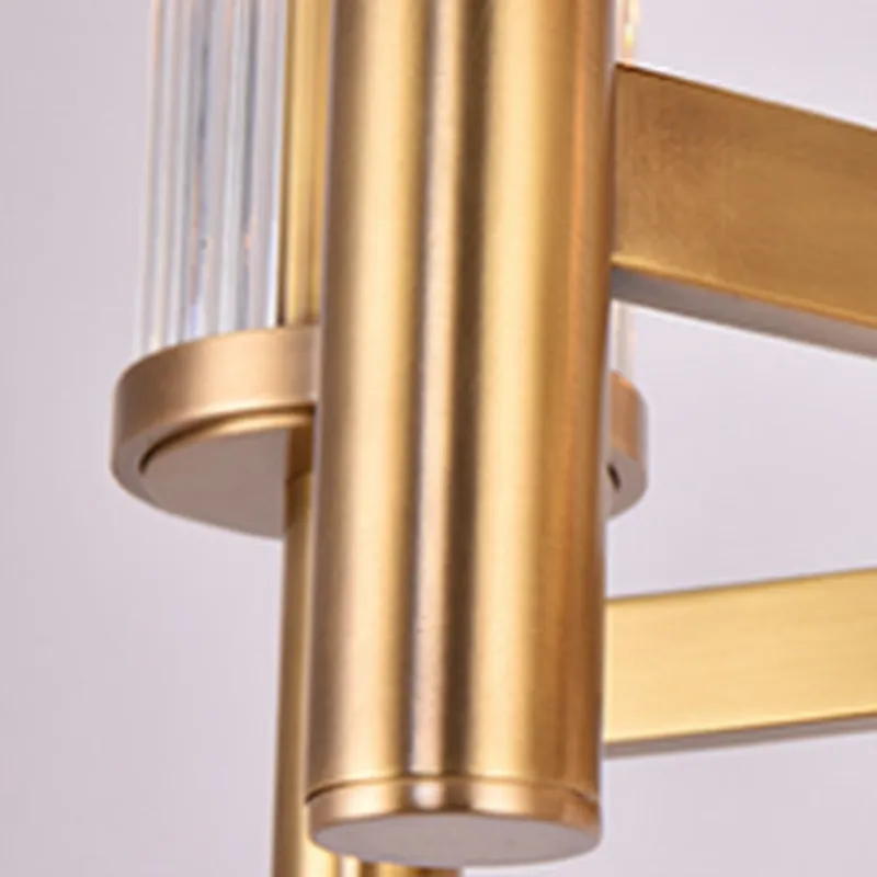 Modern  Contracted Hotel Guest Room Light Crystal Solid Brass Chandelier pendant lights