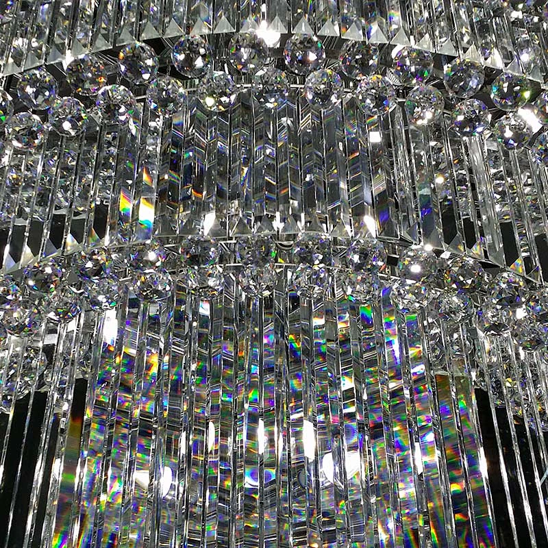 European Luxury Cone Shape Crystal Hotel Lobby Chandeliers Pendant Lights