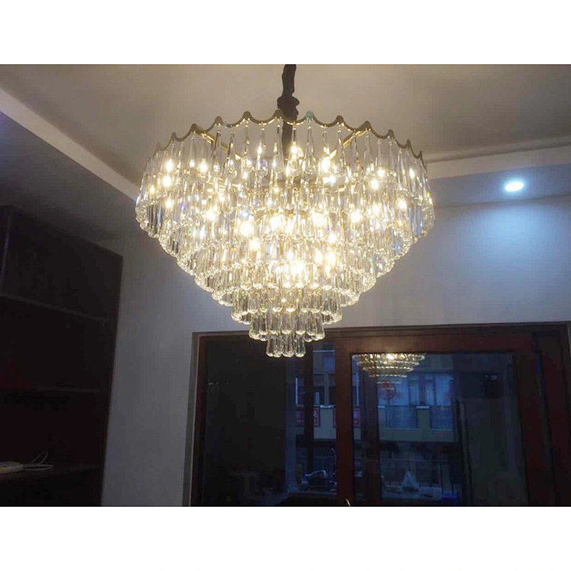 modern plating chrome for hotel project crystal pendant lamp