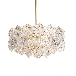 Post Modern Glass And Crystal Chandeliers Pendant Hanging Lamp For Hotel Project