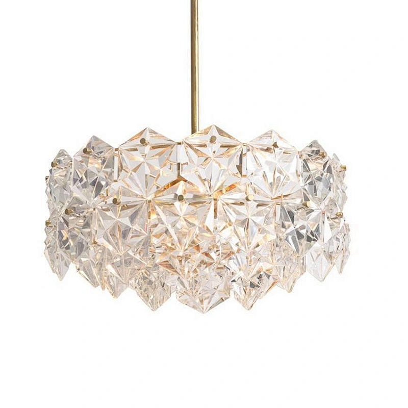 Post Modern Glass And Crystal Chandeliers Pendant Hanging Lamp For Hotel Project