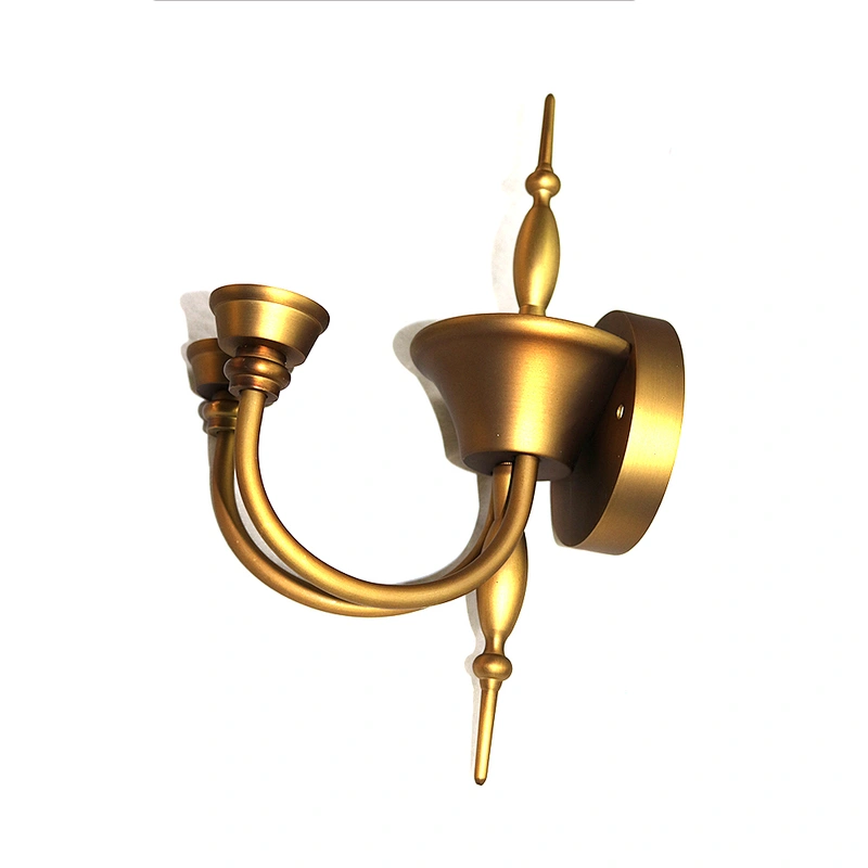 Modern hotel decorative lighting brass retro double LED wall lamp