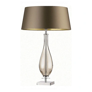 zhongshan purple glass table lamp with fabric shade