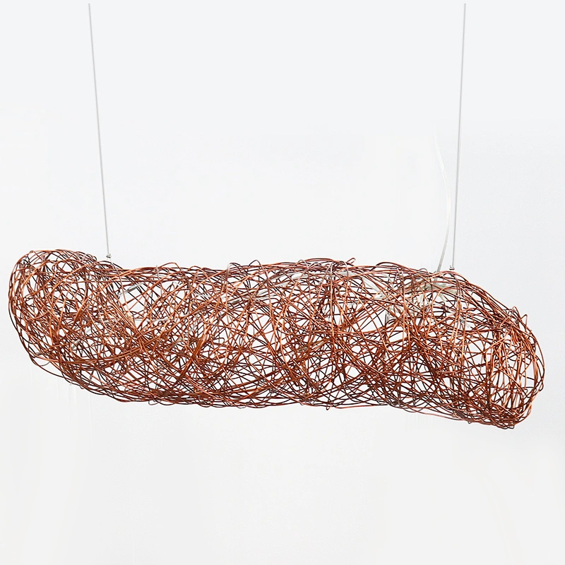 Modern decorative lighting led aluminum wire ball pendant lamp