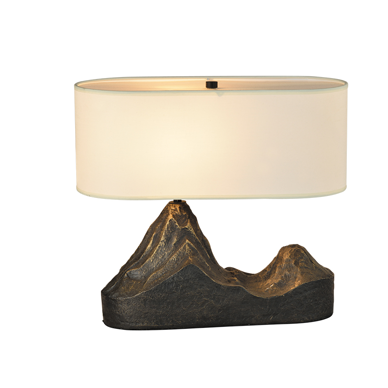 Antique design hotel decor bedside luxury copper brass table lamp for hotel