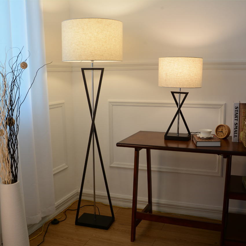 Modern hotel living room metal standing floor lamp
