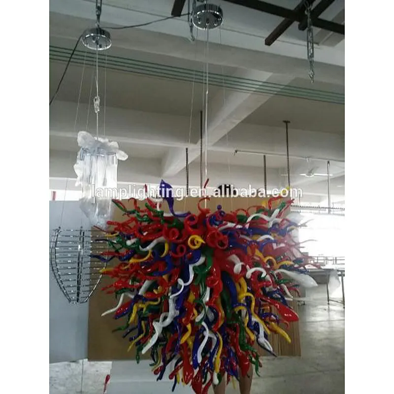Hotel Decorative Murano Glass Hanging Broken Colour Chandeliers Pendant Lamp