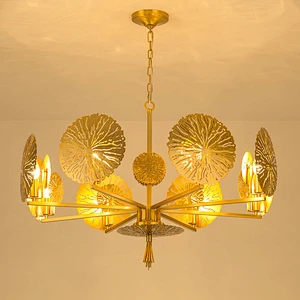 Modern pendant lamps home decor copper brass luxury chandelier