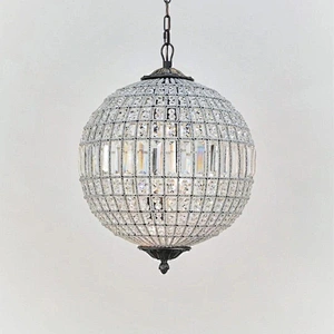 Custom hotel lobby large chandeliers villa  atmosphere system crystal chandeliers round crystal chandeliers&pendant lights