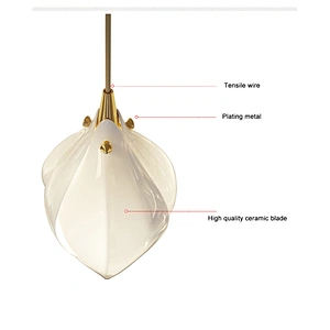 New ceramic magnolia stairwell chandelier designer Hotel lobby restaurant loft long chandeliers&pendant lights