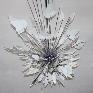 New Creative Design Broken Dishes Ceramic Tableware Assembly Luxury Restaurant Chandelier Pendant Light