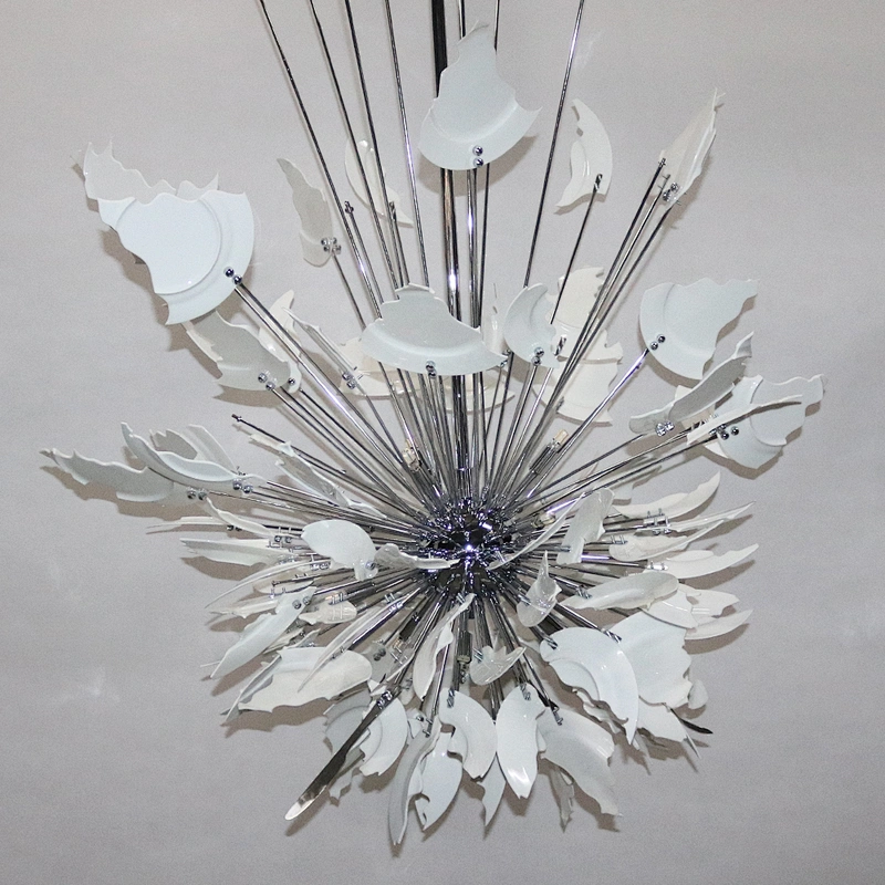 New Creative Design Broken Dishes Ceramic Tableware Assembly Luxury Restaurant Chandelier Pendant Light