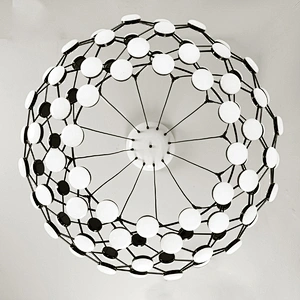 Post modern lighting fixture with   black finish  led pendant