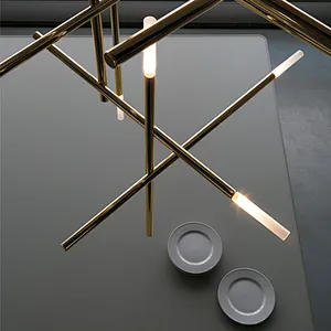 minimalist cross chandelier is postmodern and creative design light luxury  led  pendant lamp