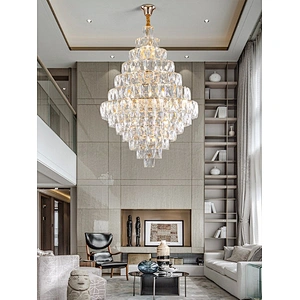 Simple luxury crystal chandelier villa living room hotel project ceiling crystal chandelier
