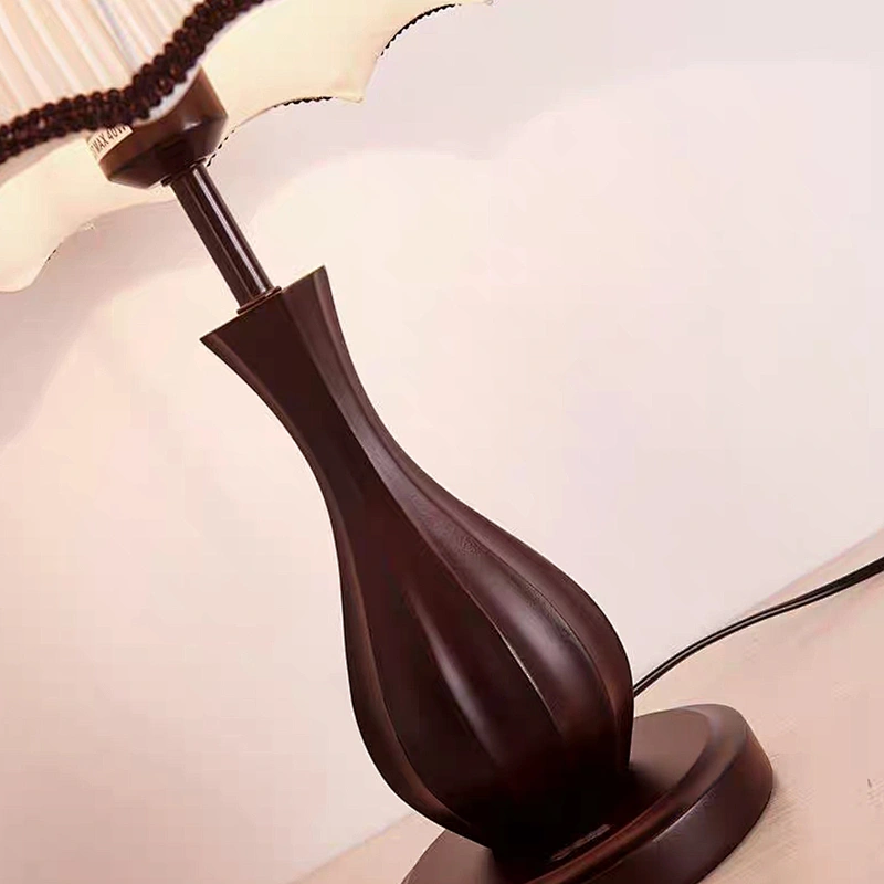 Modern design vintage wood bed side table lamp