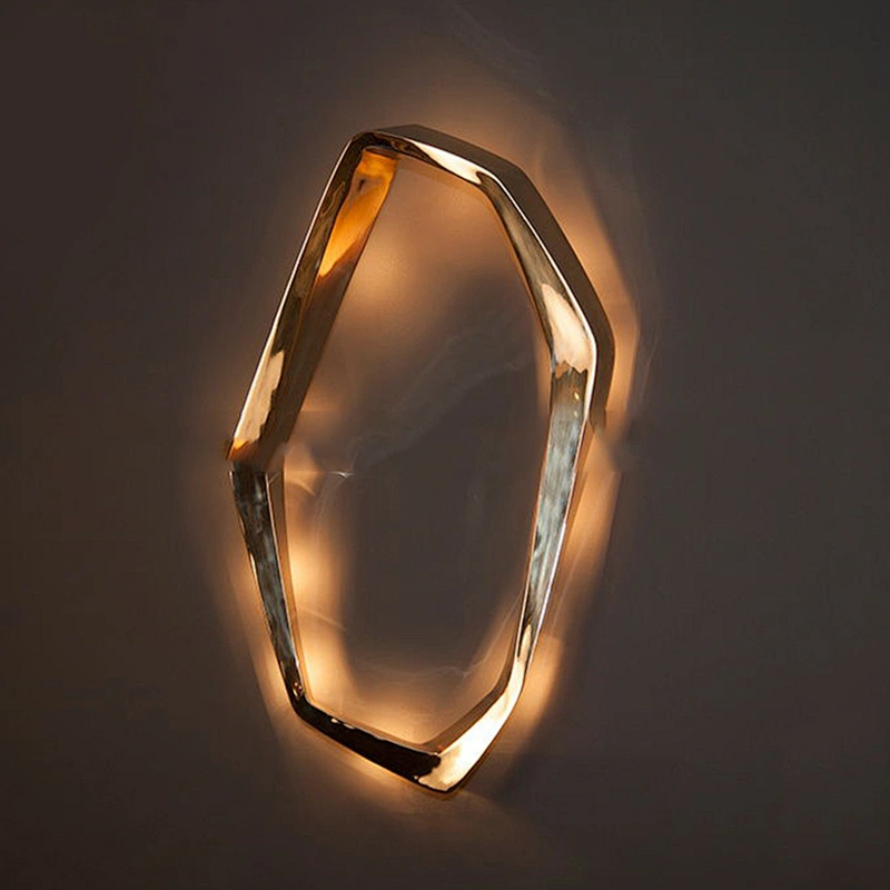Modern Unique Irregular Shape Gold Wall Lamp For Hotel Wall Light Lamp Lights