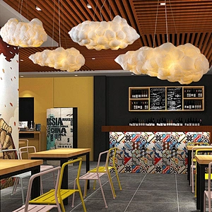 Modern interior decorative chandelier led cloud shape light pendant lamp  lighting