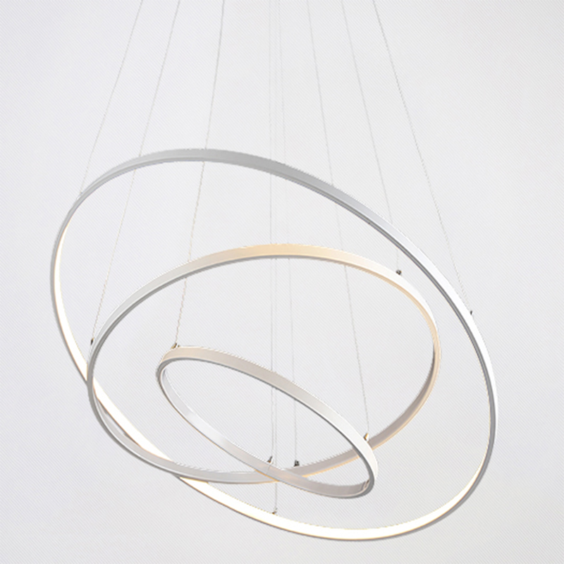 Modern aluminum circular led chandelier for hotel