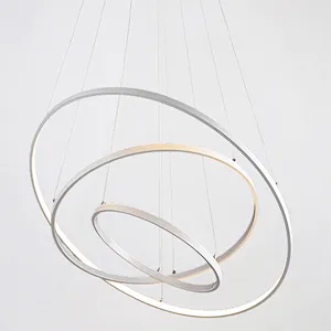 Modern aluminum circular led chandelier for hotel