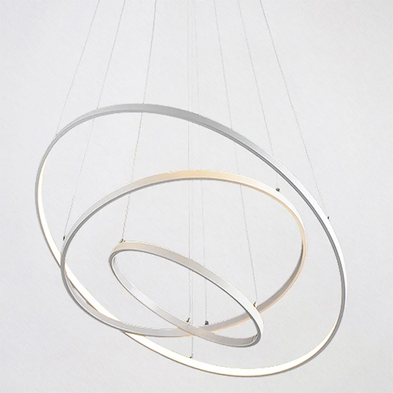 Modern aluminum circular led chandelier for hotel