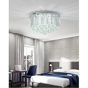 Modern luxury circular crystal indoor decorative ceiling chandelier