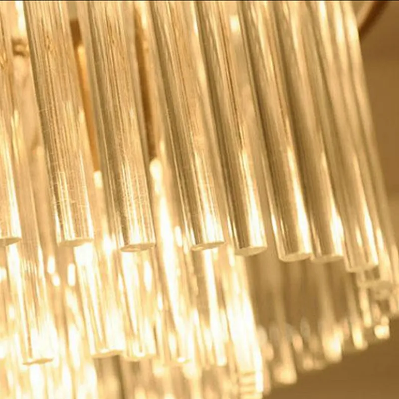 Modern crystal glass bar living room dining room bedroom round pendant lamp
