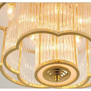 Modern hotel luxury lighting cristal ceiling chandeliers pendant light gold glass crystal chandelier