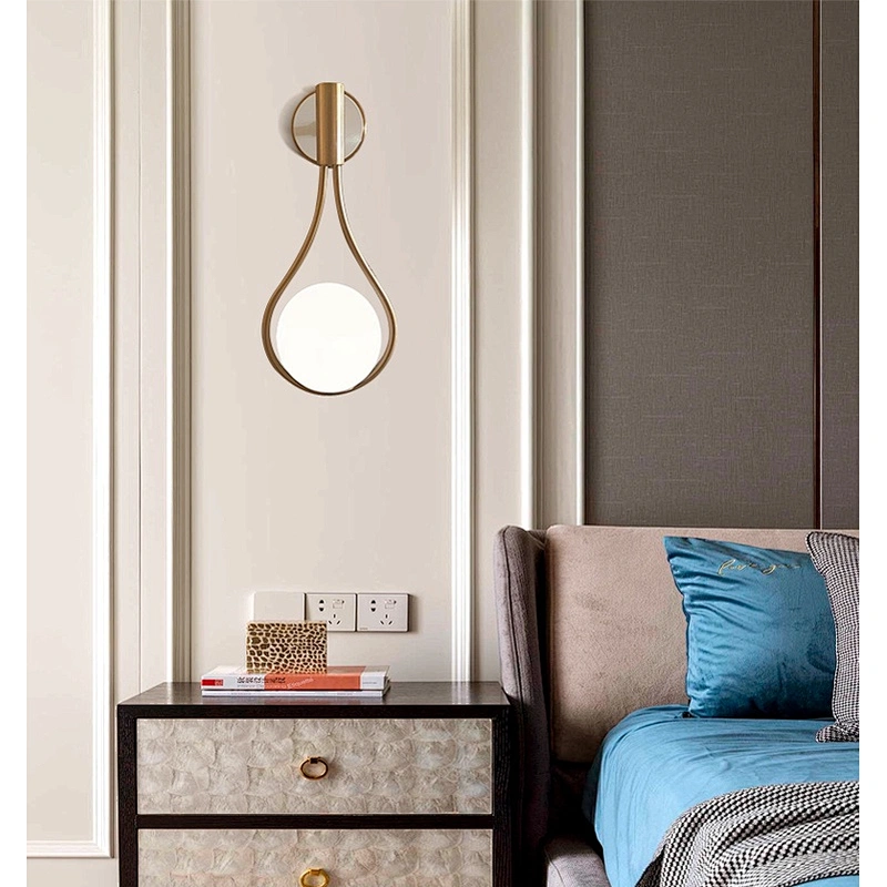 Nordic Metal Trend Lighting Living Room Dining Room Bedroom Villa Bed Chandelier Hotel Corridor Wall Lamp