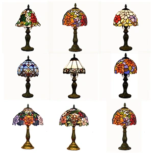 Rebecca High Quality Antique Stained Glass Tiffany Table Lamp Modern Desk Lamps