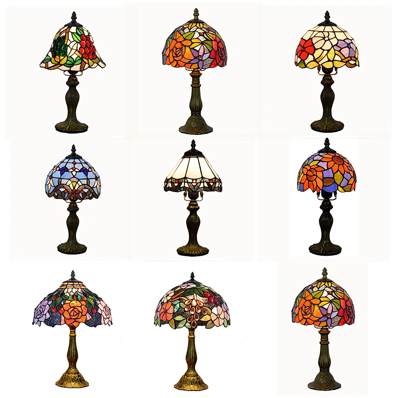 Rebecca High Quality Antique Stained Glass Tiffany Table Lamp Modern Desk Lamps