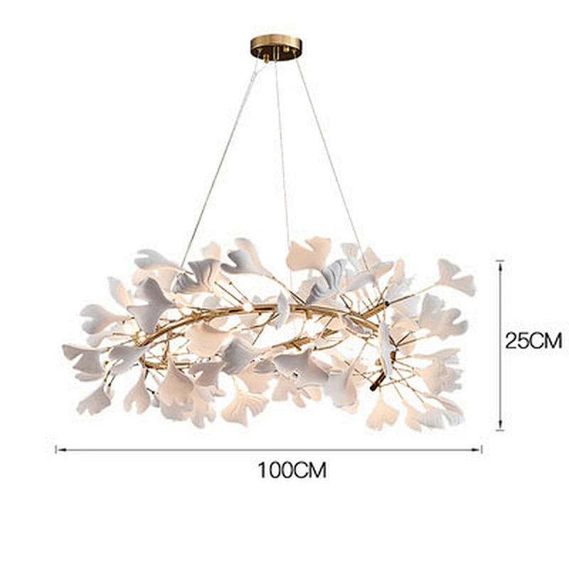 Simple white copper ceramic leaf dining room chandeliers, Nordic designer, iron ceramic chandeliers&pendant lights