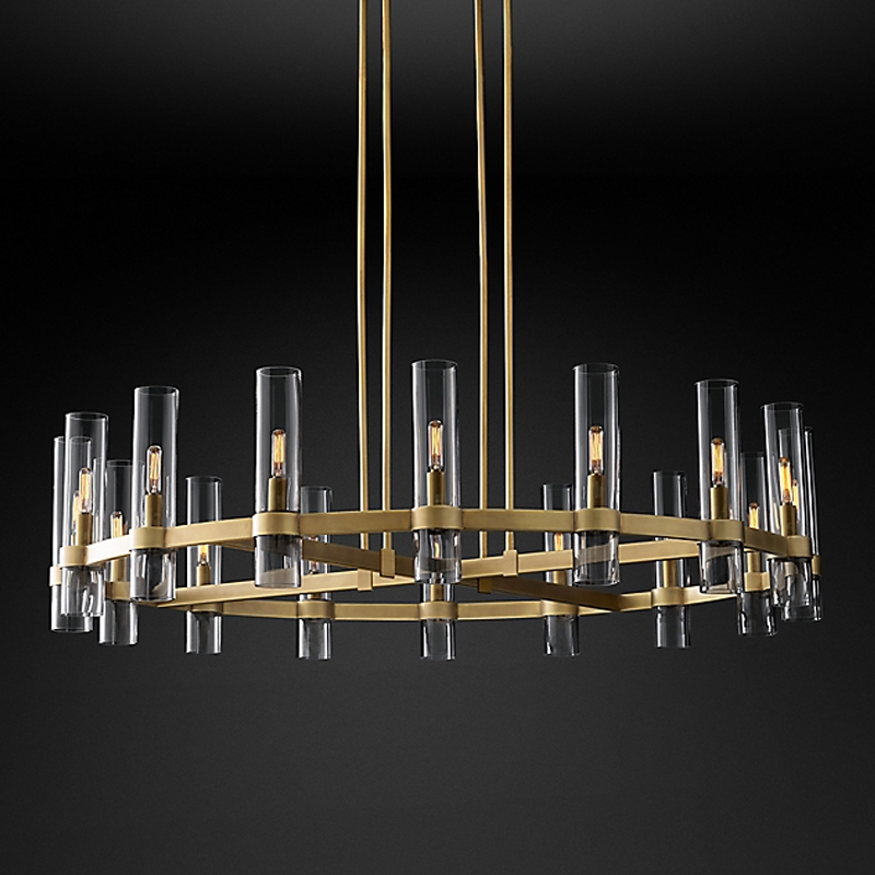 Modern large pendant lighting luxury brass glass chandelier pendant lights