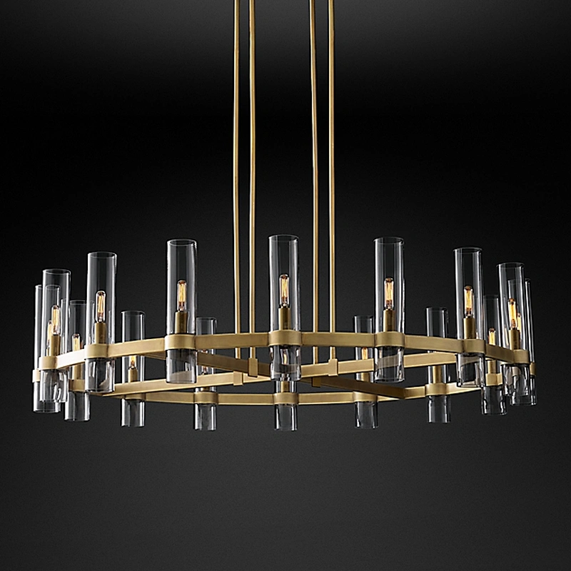 Modern large pendant lighting luxury brass glass chandelier pendant lights