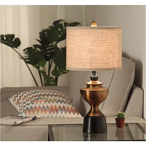 American Custom Design Iron Bronze Table Lamp Vintage Hotel Desk Tables Lighting