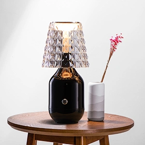 Modern Nordic Table Lamp Living Bedroom crystal Desk Lamps Touch switch Decorative Lights