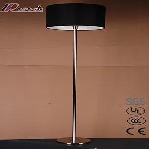 High quality black fabric shade modern standing floor lamp