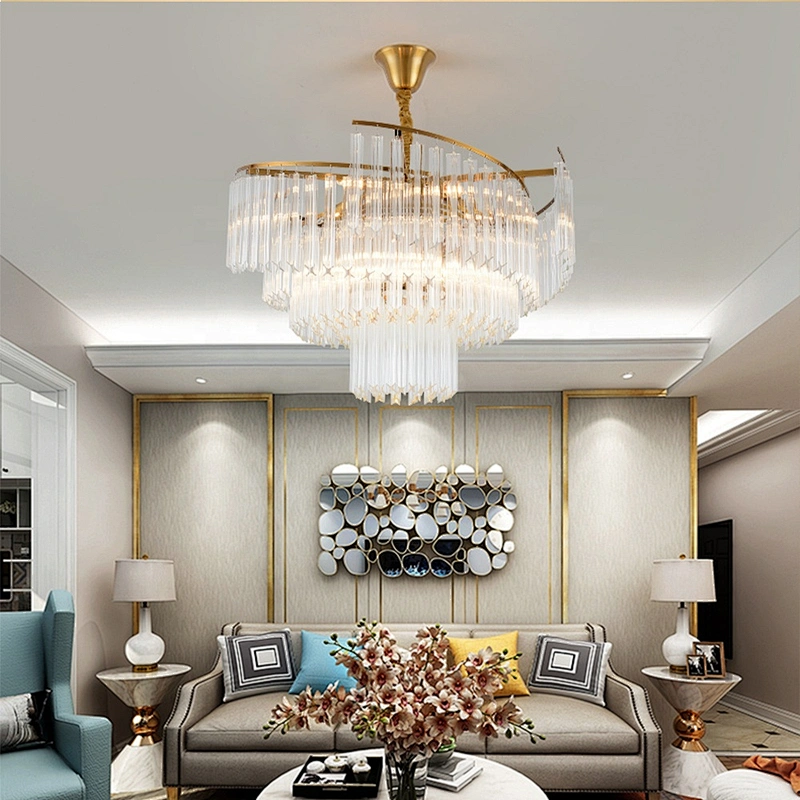 American Style Decor Modern Luxury Lighting Glass Brass Chandelier Pendant Lights