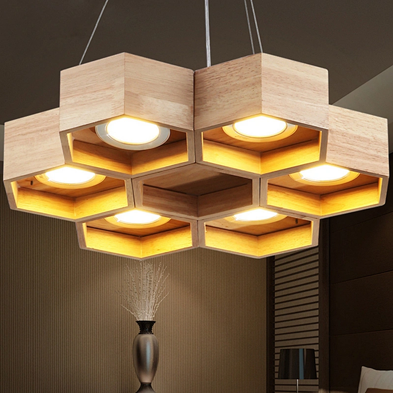Home indoor lighting bent wood contemporary pendants lighting modern wooden chandelier