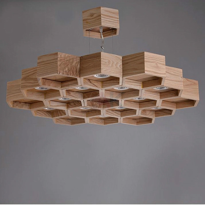 Home indoor lighting bent wood contemporary pendants lighting modern wooden chandelier