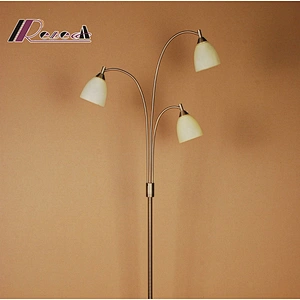 Height Adjustable 3 Arm Opal Glass Floor Lamp Flexible Arm Unique Glass Floor Lamps