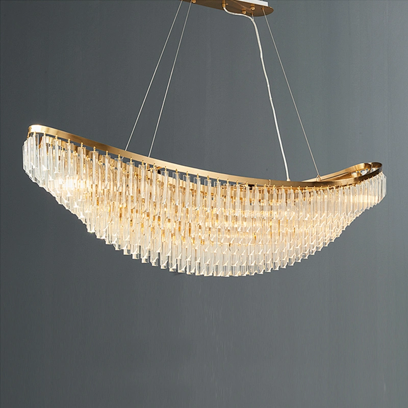 Modern large cristal luxury gold K9 crystal led chandelier
