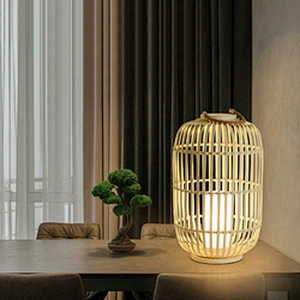New Chinese style study lighting bedroom bedside lamp bamboo silk small desk lamp bamboo eye protection small night lamp