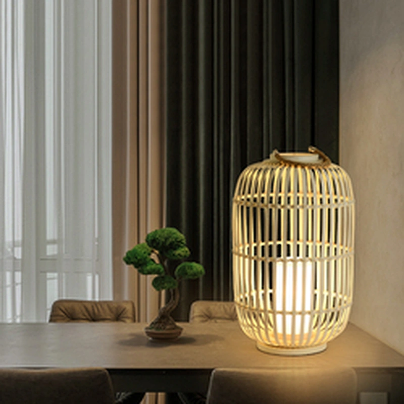New Chinese style study lighting bedroom bedside lamp bamboo silk small desk lamp bamboo eye protection small night lamp