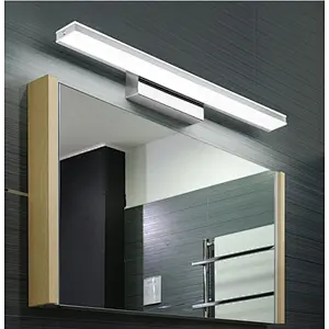 Hot-selling post-modern minimalist wall lamp hotel bathroom stainless steel acrylic led mirror light front