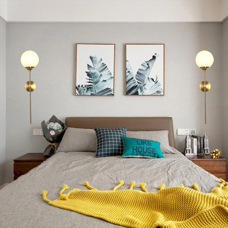 Nordic creative modern simple wall lamp for living room bedroom bedside lamp